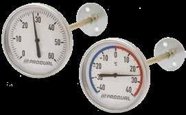 TERMOMETER DTM er et mekanisk termometer til kanalmontering. Fås med to forskellige skalaer. Målerne er kalibreret fra fabrikken.