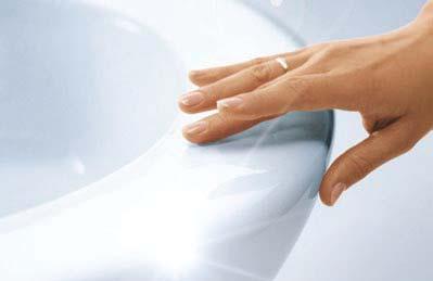 Den særlige overflade hjælper med at holde porcelænet rent og hygiejnisk og gør rengøringen