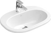 304:- Håndvask uden hanehul Hvid Alpin