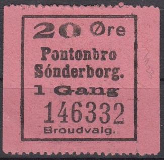 Man betalte kontant, med et mærke eller et årskort. I den tyske tid kostede det 5 pfennig at passere broen.