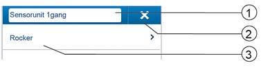Ibrugtagning Parameterindstillinger sensorenhed enkelt Sensorindstillinger [1] Ændring af navnet [2] Sletning af kanal [3] Valg af vippen i listevisningen Fig.