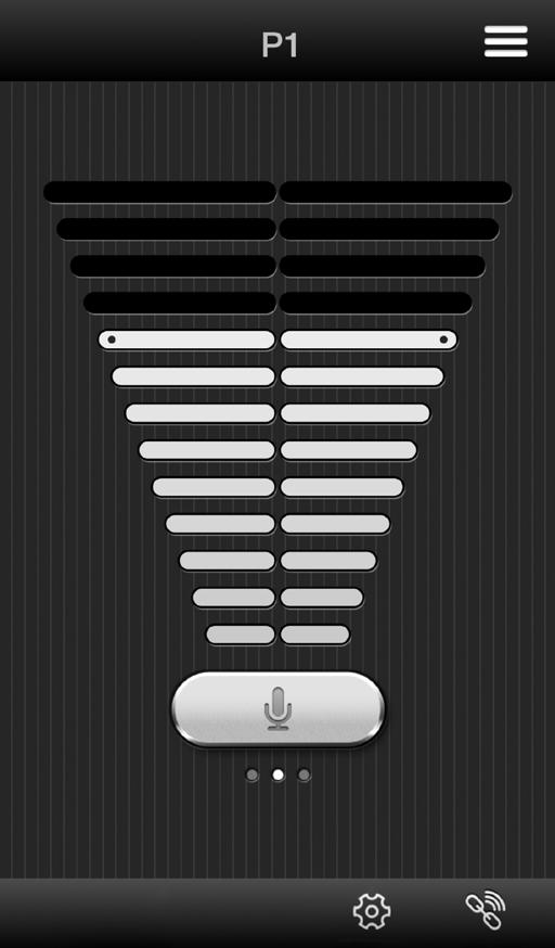 Funktionalitet i ReSound Control appen 1 3 1. Juster eller dæmp lydstyrken i dine trådløse høreapparater. Juster eller dæmp lydstyrken på dit trådløse ekstraudstyr. 2.