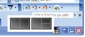 Flyt markøren over på det aktive vindues titellinje, for at få adgang til rullemenuen. Højreklik-menuen Højreklik på ikonet til Desktop Partition (Deling af skrivebordet) for at vise rullemenuen.