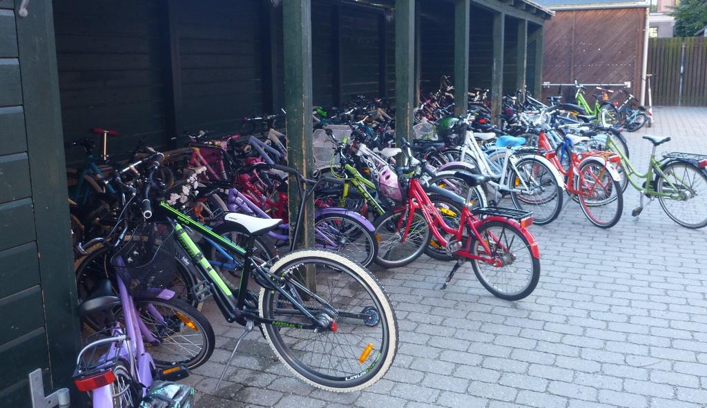 2.2 Hovedresultater Cykelparkering der mangler pladser På de fleste skoler er der registreret flere parkerede cykler, end der er cykelstativer.