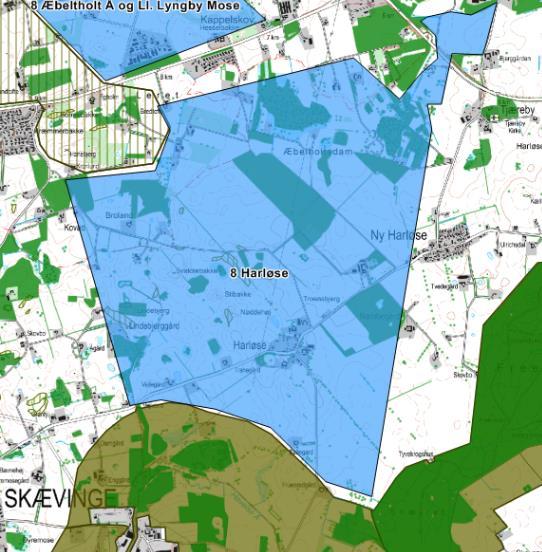 Geografisk placering: Harløse Beskrivelse: De foreslåede områder og eksisterende natur skaber en strækning, som forbinder Natura2000- området ved Arresø/Lille Lyngby mose med beskyttede vandløb og
