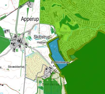Geografisk placering: Areal syd for Ålsgårde/Hellebæk. Beskrivelse: udpeget som lavbundsareal i gældende kommuneplan. Arealet grænser op til Natura 2000-område.