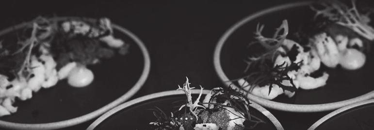 Perlebyg-salat med oliven, grillet peber og persille - To slags dansk pålæg med syltede løg og urtesennep - Black Castello med marinerede vindruer og knækbrød - Serveres med rugbrød og surdejsbrød