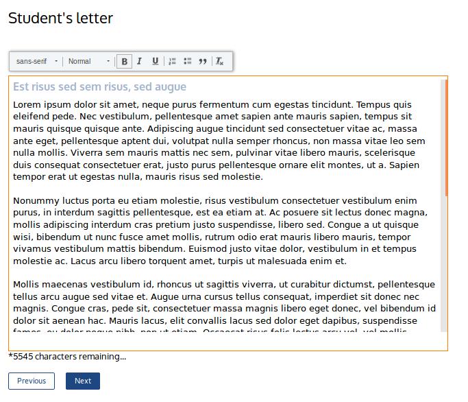 STUDENT S LETTER Teksten i Student s letter kan indtastes eller kopieres