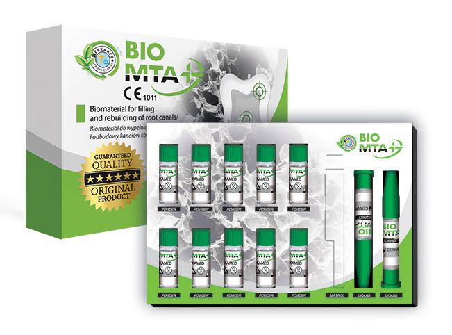 Bio-MTA Til rodfyldning ortho og apical Pakning med 10 x 0,14g og 2 x 1ml væske
