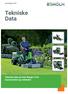 Park Ranger Tekniske Data. Tekniske data på Park Ranger 2150 basismaskine og redskaber