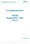 ANLÆGSFORSLAG BUDGET Forslagsbeskrivelser. ANLÆG Budget (Bilag 3a)