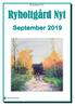 Ryholtgård Nyt. Ryholtgård Nyt. September 2019