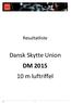 Resultatliste. Dansk Skytte Union DM m luftriffel. S08a