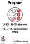 Program U-13 / U-15 stævne september 2019