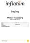 Logbog. Model: Hoppeborg. (Flere forskellige tema er) Model. Serienummer Max antal samtidige brugere. LOGBOG: Hoppeborg 1