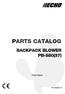 PARTS CATALOG BACKPACK BLOWER PB-580(37) P P D