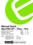 Manual Quick NaviTEK NT Plus Pro Dansk/norsk manual Side 3-6 Svensk manual Sida 7-10 English user manual Page 11-15