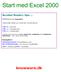 Start med Excel 2000