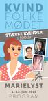 STÆRKE KVINDER i 100 år. 1.-12. juni 2015 PROGRAM