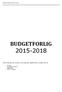BUDGETFORLIG 2015-2018