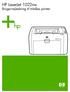 HP LaserJet 1022nw Brugervejledning til trådløs printer