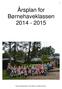 Årsplan for Børnehaveklassen 2014-2015