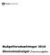 Budgetforudsætninger 2016 Økonomiudvalget /serviceudgifter