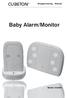 CUBETON. Brugsanvisning / Manual. Baby Alarm/Monitor. Model: AA4200