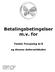 Betalingsbetingelser m.v. for