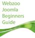 Webzoo Joomla Beginners Guide