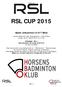 Horsens BK RSL CUP 2015. Byder velkommen til U17 M&A