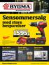 Sensommersalg 2 X 3,0 AH BATTERIER 159 5,- SPAR 954,- Spar 40% på træbeskyttelse