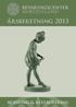 årsberetning 2013 bevaring & restaurering