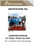 INVITATION TIL. LANDSMESTERSKAB for single, double og triple. den 7.-8. september 2013 i Kolt/Hasselager. Vindere 2012