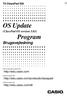 OS Update. Program. Brugsvejledning. (ClassPad OS version 3.03) http://edu.casio.com. http://edu.casio.com/products/classpad/ http://edu.casio.