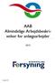 AAB Almindelige Arbejdsbeskrivelser for anlægsarbejder