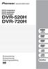 DVD-inspelare DVD-opptaker DVD-optager DVR-520H DVR-720H. HÅRDDISK HARD DISK DRIVE Harrdisk-enhed. Bruksanvisning Bruksanvisning Betjeningsvejledning