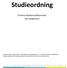 Studieordning. Erhvervsakademiuddannelsen Serviceøkonom