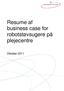 Resume af business case for robotstøvsugere på plejecentre