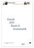 Dansk AVU Basis-G Grammatik