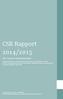 CSR Rapport / CSR Corporate Social Responsibility