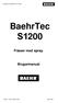 BaehrTec S1200 Fræser med spray Brugermanual