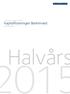 Halvårsrapport 2015. Kapitalforeningen BankInvest. CVR-nr. 30 70 76 56. Halvårs
