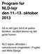 Program for NLD-lejr den 11.-13. oktober 2013