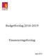 Budgetforslag 2016-2019. Finansieringsforslag