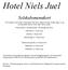 Hotel Niels Juel. Selskabsmenukort. Restaurant Quintus ca. 80 personer. Kaptajnen ca. 90 personer. Vinkælder ca. 40 personer.