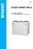 110673DK-03 2011-02 FLEXIT SPIRIT UNI 4. Brugervejledning. Luftbehandlingsaggregat & styringsautomatik