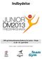 Indbydelse DM og Forbundsmesterskaberne for junior finale d. 20 21. april 2013