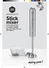 Stick. mixer CHROME SLIM BRUSHED. Mix, blend, chop and whip with elegance