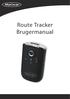 Route Tracker Brugermanual